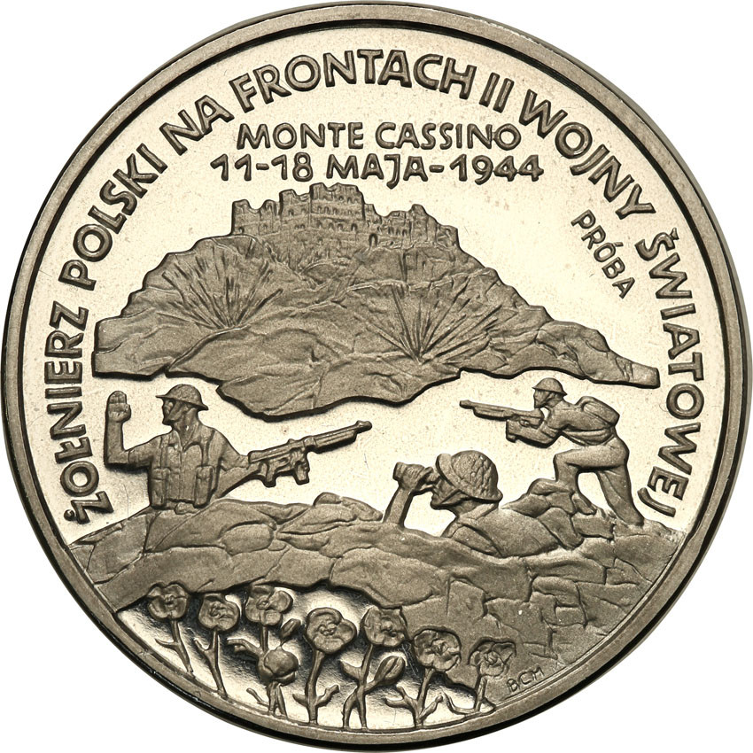 III RP. PRÓBA Nikiel 200.000 złotych 1994 Monte Cassino